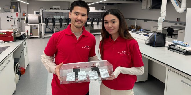 3 TaiSan CEO Sanzhar Taizhan and Business Manager Ainur Zhumasheva scaled e1722269218813 EPTTAS and TaiSan Launch Breakthrough AI Battery Safety Pilot for Next-Generation Micromobility Batteries