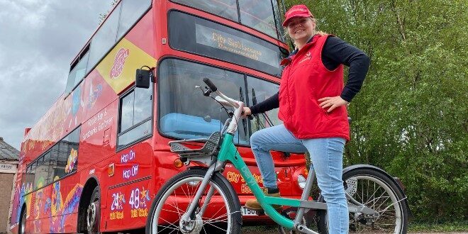 Beryl City Sightseeing Bournemouth urging visitors and residents to enjoy a greener summer Beryl, City Sightseeing Bournemouth join forces to encourage more sustainable trips