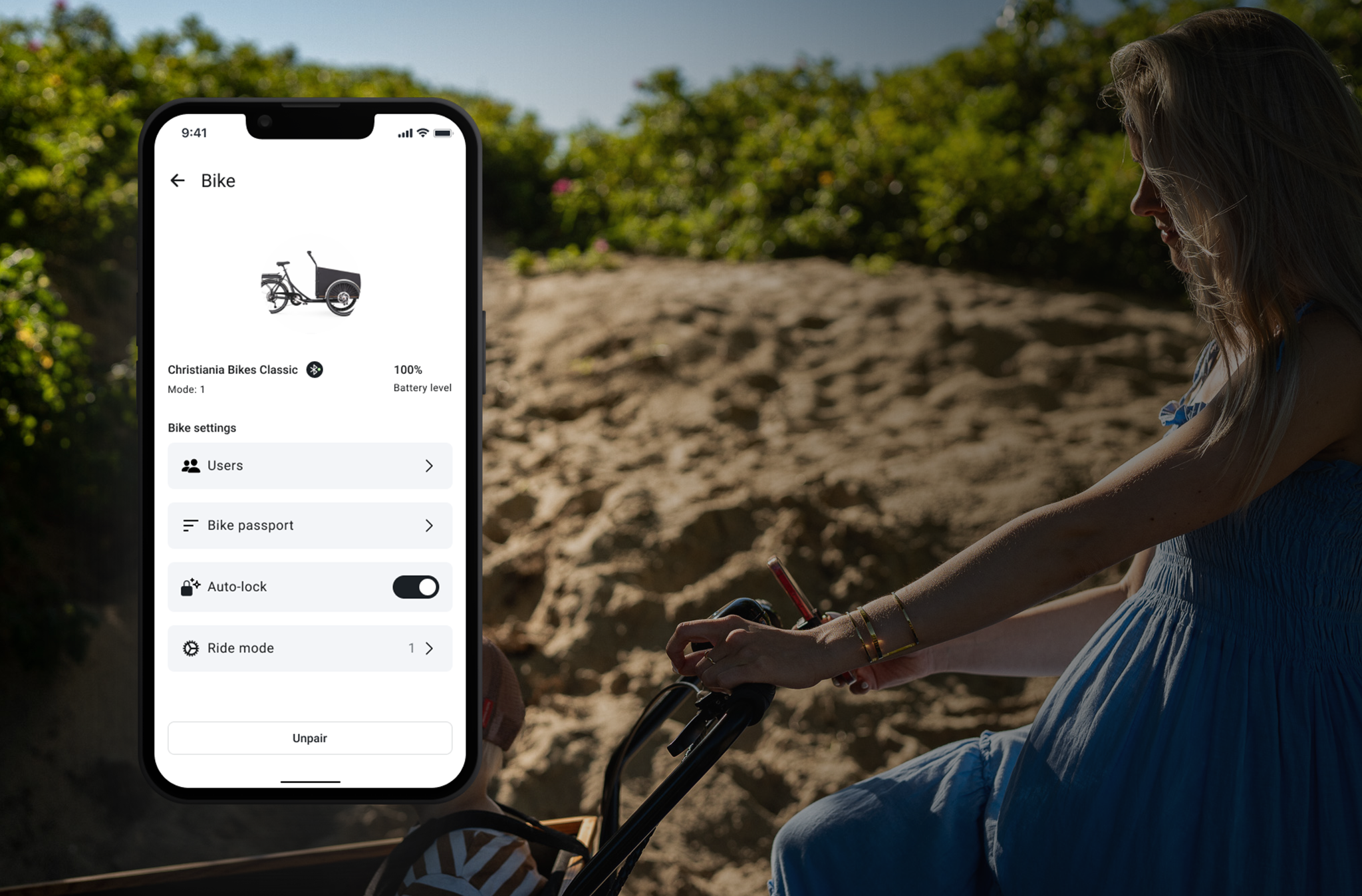 Comodule bike settings Christiania Bikes introduce smart connectivity to fight theft and enhance rider convenience