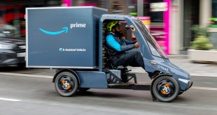 Amazon e-cargo bike launch, DCR2 Croydon Picture shows: Amazon e-cargo bikes at CDR2 and around Croydon