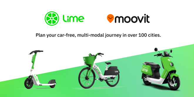 Lime Moovit Lime, Moovit unlock "largest micromobility integration to date" in global MaaS partnership