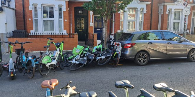 Poorly parked e bikes Oct 2026 Wandsworth rolls out e-bike Fair Use Charter and urges residents to report blocked pavements