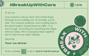 Untitled 1 Lime urges drivers to ‘break up with cars’ as part of new campaign