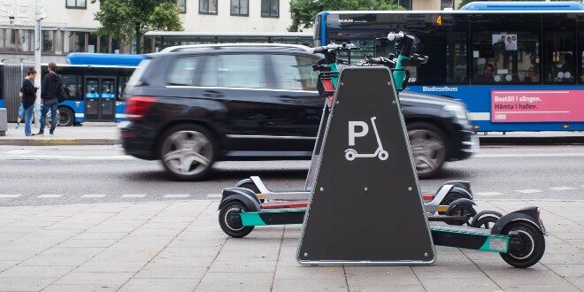 Voi x Tier x Stockholms Stad Parkeringsställ 7 foto Adam Eskilsson scaled 1 More than 100 parking racks for e-scooters to be set up in Stockholm
