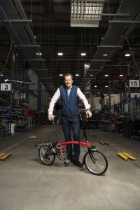 Will Butler Adams with the One Millionth Brompton 2 Brompton supports calls for tighter e-bike battery rules